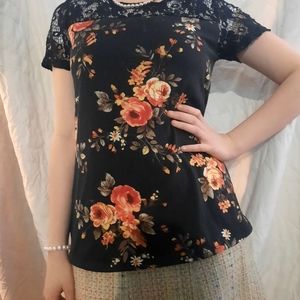 Bobbie Brooks black lacy shirt